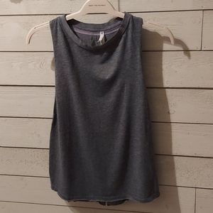 FREE PEOPLE muscle tee workout tank gray